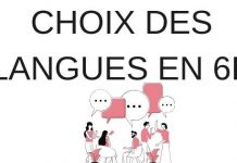 Choix des langues vivantes pour la rentrée en 6e